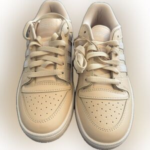 adidas Beige Low-Top Leather Sneakers